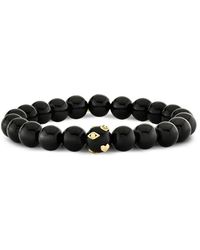 Sydney Evan - Onyx And Diamond Icon Bead Bracelet - Lyst
