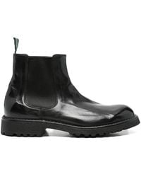 Green George - Elasticated-Panelled Leather Boots - Lyst