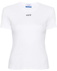 Off-White c/o Virgil Abloh - Ripped T -Shirt mit Off Stickerei - Lyst