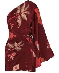 Johanna Ortiz - One-Shoulder Print Mini Dress - Lyst