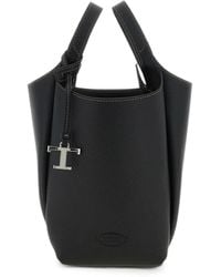 Tod's - T Timeless Hammered Leather Bucket Bag - Lyst