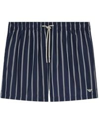 Emporio Armani - Striped Swim Shorts - Lyst