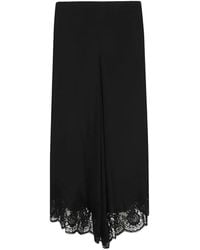P.A.R.O.S.H. - Lace-Trim Midi Skirt - Lyst