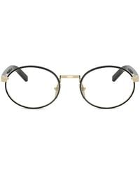 Prada - Brille Mit Rundem Gestell - Lyst