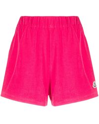Moncler - Bermudas Con Parche Del Logo - Lyst