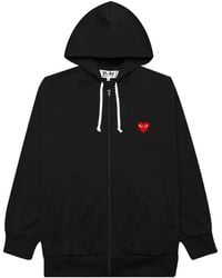 COMME DES GARÇONS PLAY - Cotton Logo Hoodie - Lyst