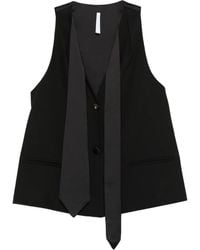 Imperial - Tie-Neck Button-Up Gilet - Lyst