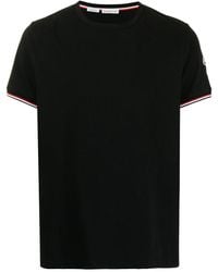 Moncler V-neck T-shirt in Black for Men | Lyst
