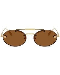 Versace - Medusa Oval-Frame Sunglasses - Lyst