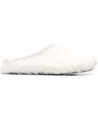 Marni - Fussbet Sabot Calf-Hair Slippers - Lyst