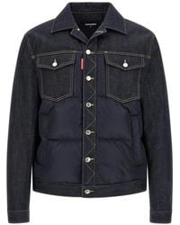 DSquared² - Hybrid Puffer Jeans Jacket - Lyst