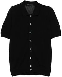 Tagliatore - Knit Short Sleeve Shirt With Button Closure - Lyst