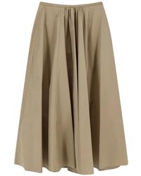 Aspesi - Gathered Midi Skirt - Lyst