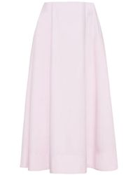 Adam Lippes - Rene Cotton Poplin Skirt - Lyst