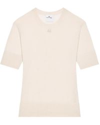 Courreges - Short-Sleeved Top With Ribbed Detailing - Lyst
