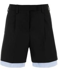 Miu Miu - Shorts, Low-Cut And Stripes - Lyst