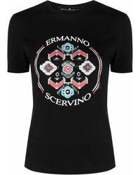 Ermanno Scervino - T-Shirt mit abstraktem Logo-Print - Lyst