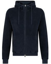 Fedeli - Zip-Up Drawstring Hoodie - Lyst