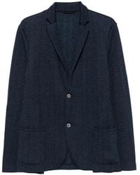 Gran Sasso - Herringbone-Knit Single-Breasted Wool Blazer - Lyst