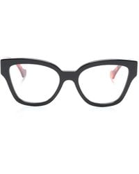 Gucci - Eckige Brille Mit Gg-Motiv - Lyst