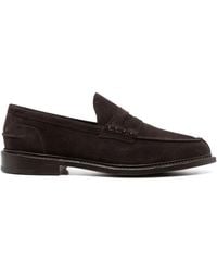 Tricker's - Adam Suede Penny Loafers - Lyst