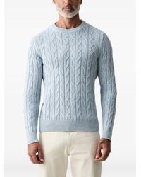 Hackett - Cable-Knit Crew Neck Sweater - Lyst