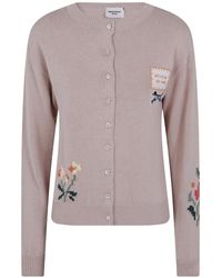Weekend by Maxmara - Floral-Intarsia Embroidered Cardigan - Lyst