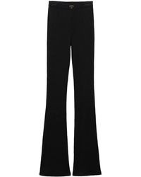Prada - Fitted Trousers With Flared Hem Design - Lyst