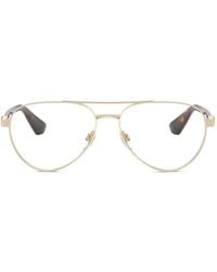 Burberry - Browline Pilot-Frame Glasses - Lyst
