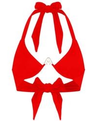 Let's Swim - Shark Logo Bikini Top - Lyst