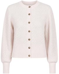 LeKasha - Gaya Pointelle-Knit Cardigan - Lyst