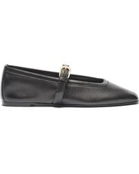 Stuart Weitzman - Sai Buckle-Detail Ballet Flats - Lyst