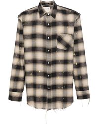 R13 - Distressed Cotton Shirt - Lyst