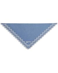 KARL LAGERFELD - Triangle Embroidered Bandana Scarf - Lyst