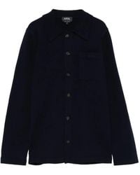 A.P.C. - Buttoned Wool Jacket - Lyst