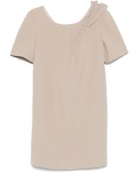 DE SANTIS - Draped-Detail T-Shirt - Lyst