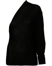 Rick Owens - One-sleeve Knit Wool Top - Lyst