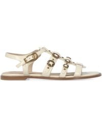 Pinko - Buckled Multi-Strap Sandals - Lyst