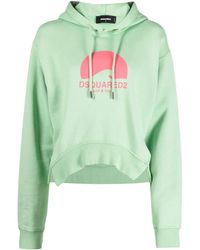 DSquared² - Logo-Print Detail Hoodie - Lyst