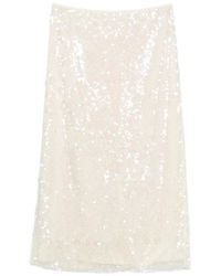 IVORY PARIS - Sequin-Embellished Midi Skirt - Lyst