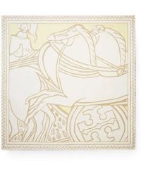 Tory Burch - Trocadero Horses Silk Square Scarf - Lyst