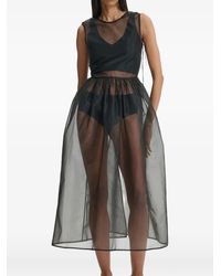 Cecilie Bahnsen - Camillia See-Through Midi Dress - Lyst