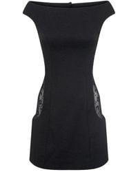 Marine Serre - Boat-Neck Dropped-Shoulders Mini Dress - Lyst