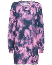 Off-White c/o Virgil Abloh - Tie-Dye Sweatshirt Dress - Lyst