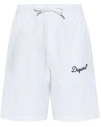 DSquared² - Drawstring Embroidered-Logo Track Shorts - Lyst