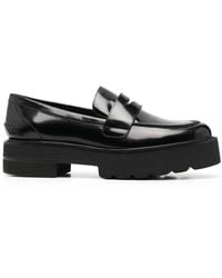 Stuart Weitzman - Leather Penny-Slot Loafers - Lyst
