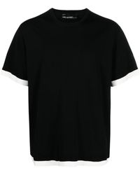 Neil Barrett - Contrasting-trim Ribbed-knit T-shirt - Lyst