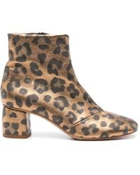 forte_forte - Leopard-Print Ankle Boots - Lyst