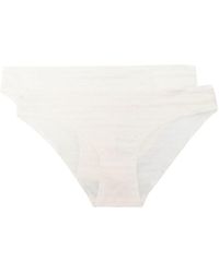 Emporio Armani - Logo-jacquard Mesh Briefs (pack Of Two) - Lyst