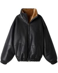Sandro - Oversized Shearling Jacket - Lyst